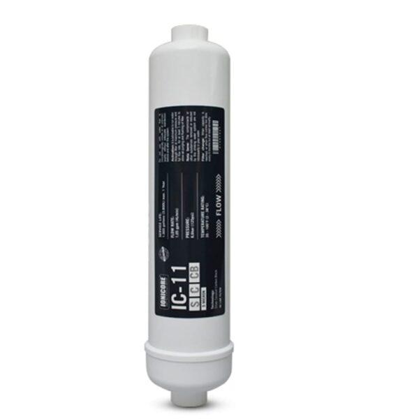 Ionicore IC-11SCCB Filtro in Linea carbon block al cocco battereostatico 1/4" NPT 2,5"x11" - 0,5 micron (25)