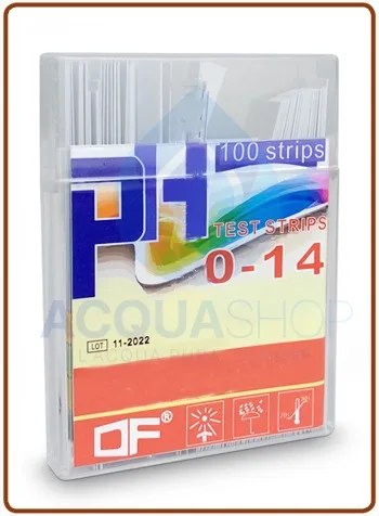 PH strips cartine tornasole PH 0-14 – 100 strips (100) – AcquaShopOnline