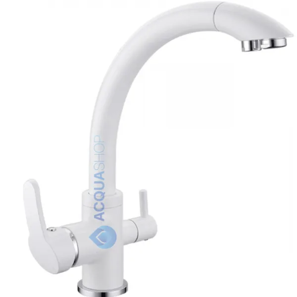 Rubinetto 3 vie 3/8" Bianco