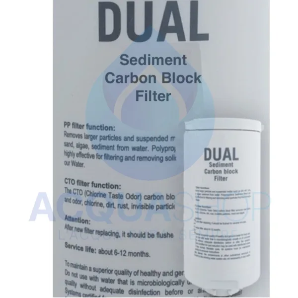 RO800 PLUS ricambio filtro polipropilene + carbon block CTO - immagine 3