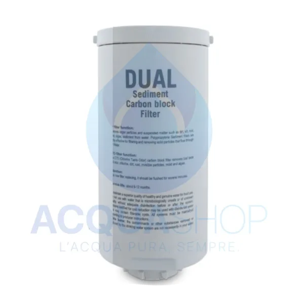 RO800 PLUS ricambio filtro polipropilene + carbon block CTO