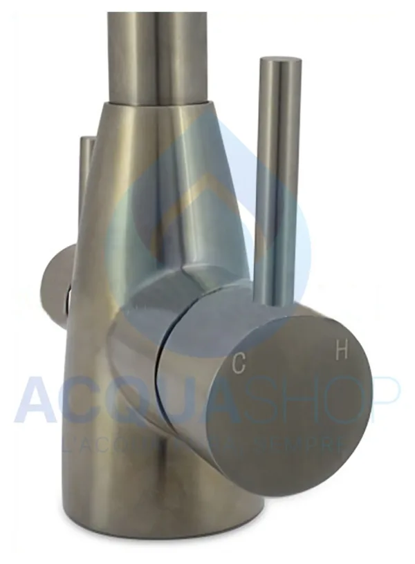 Rubinetto acciaio inox 3 vie 3/8" Sale e pepe - immagine 3